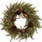 22-Inch Handcrafted Artificial Christmas Wreath with Pinecones